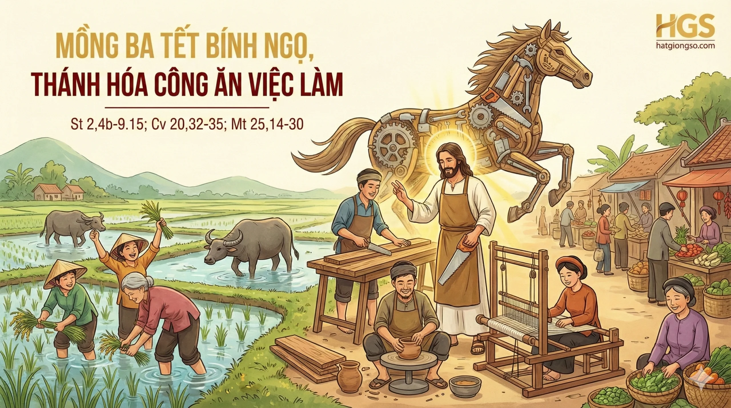 Mồng Ba Tết Bính Ngọ 2026- Xin Chúa Thánh hóa công việc