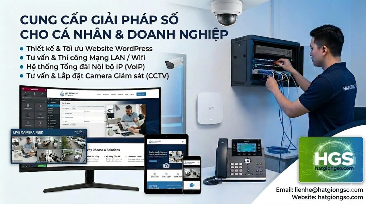 Dịch vụ mạng và camera, website, tổng đài nội bộ