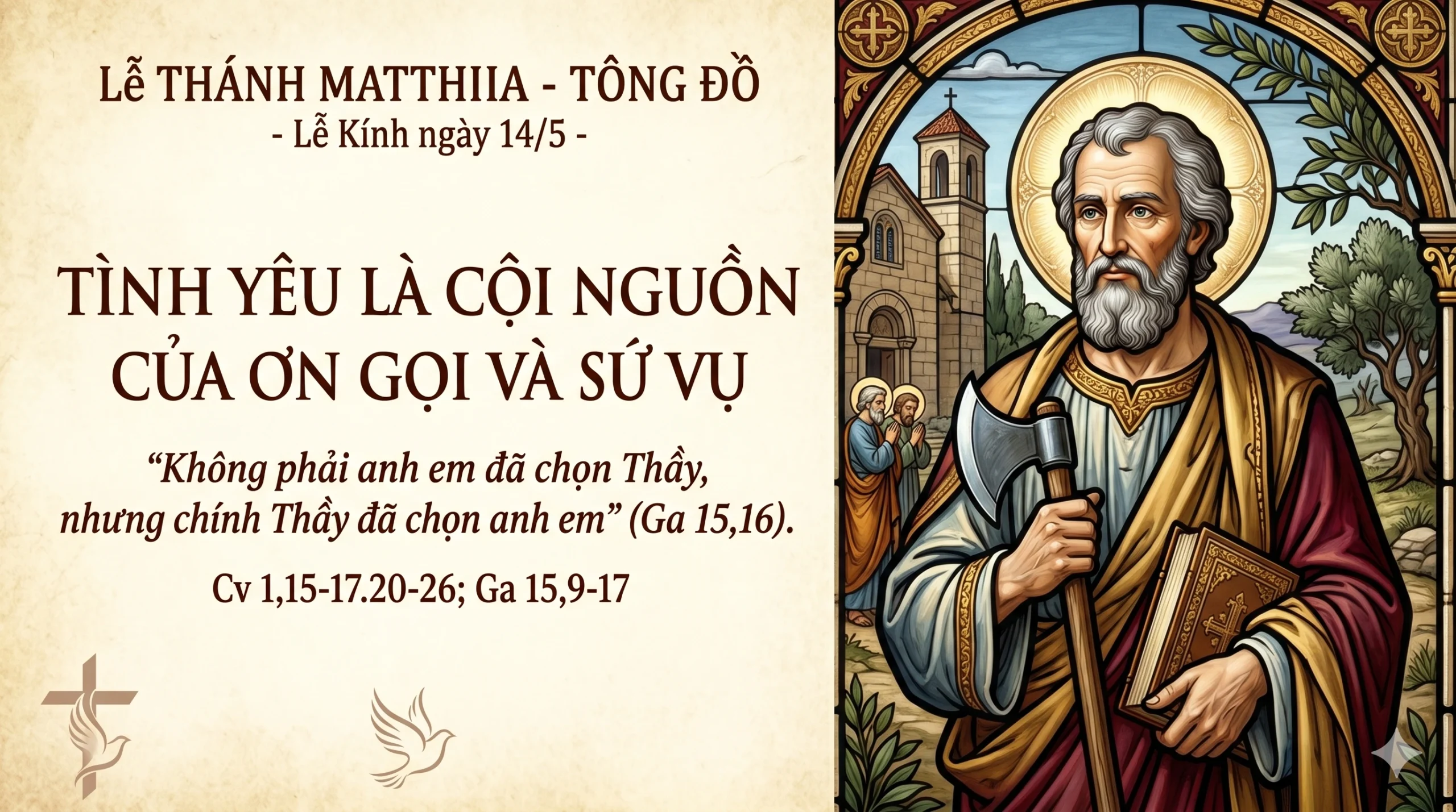 Lễ Thánh MATTHIA -Tông đồ - Lễ kính ngày 14/5