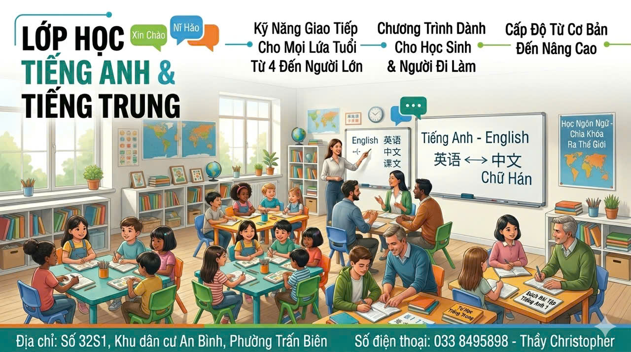 KHÓA HỌC GIAO TIẾP NGÔN NGỮ TIẾNG ANH / TIẾNG TRUNG