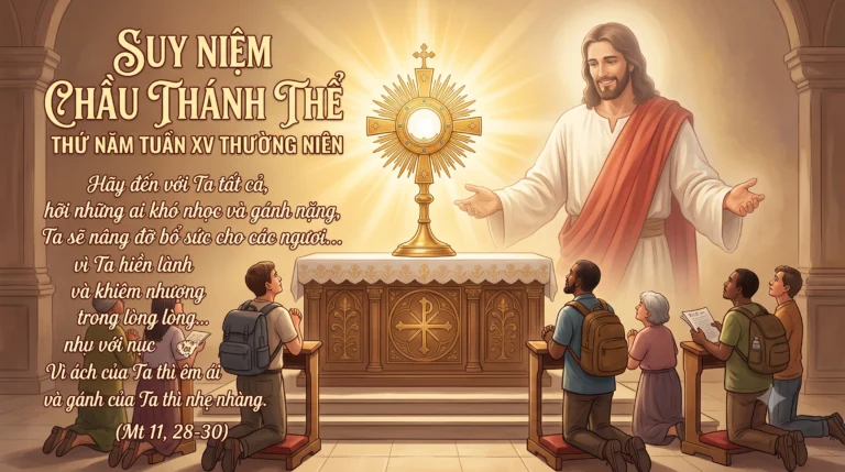 Suy niệm Chầu Thánh Thể, Thứ Năm tuần XV TN